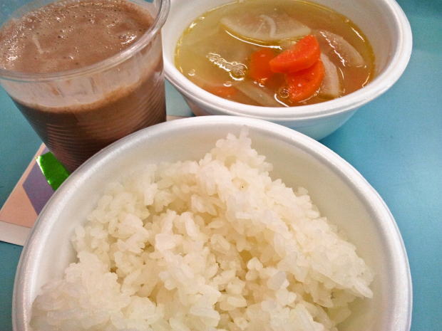 学校田で収穫されたコシヒカリ